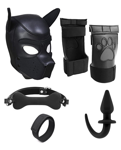Shots Ouch Puppy Play Complete Kit - L/XL Black