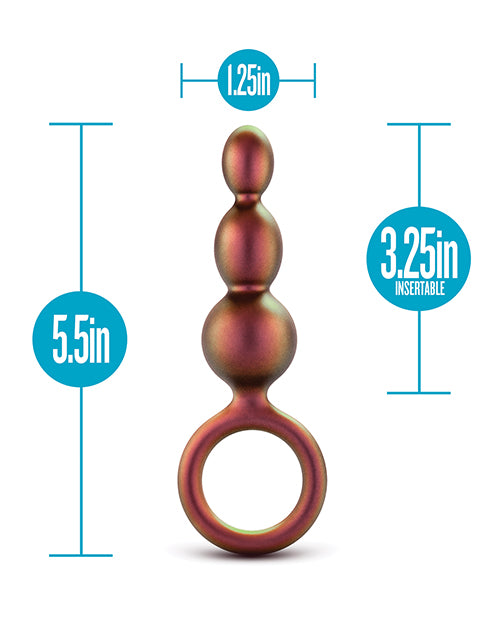 Anal Adventures Matrix Beaded Loop Plug - Copper