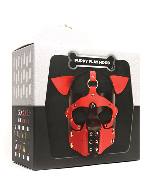 665 Playful Pup Hood - Black & Yellow