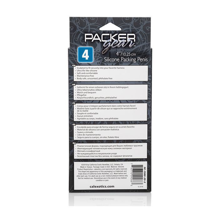 Packer Gear 4" Silicone Packing Penis - Black