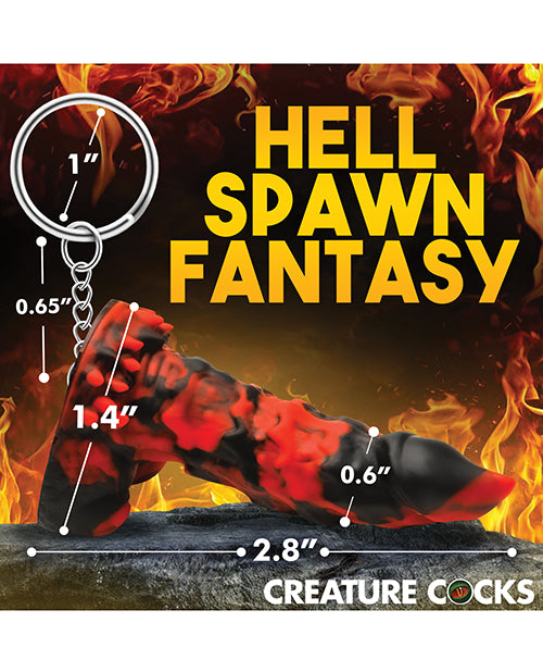 Creature Cocks Fire Demon Keychain