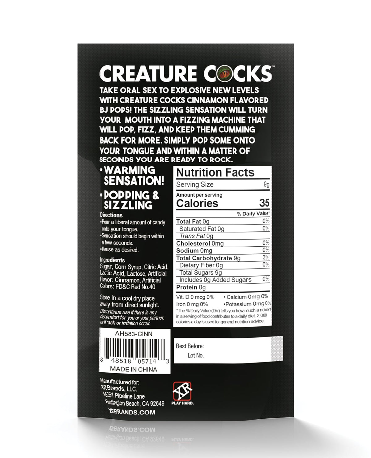 Creature Cocks BJ Pops Warming Oral Sex Candy